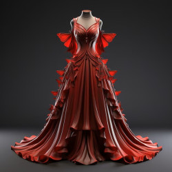 ABITO DA SERA ROSSO ELEGANTE – GONNA AMPIA E TAGLIO FEMMINILE ABITO DA SERA ROSSO ELEGANTE – GONNA AMPIA E TAGLIO FEMMINILE